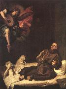 RIBALTA, Francisco St Francis Comforted by an Angel France oil painting artist